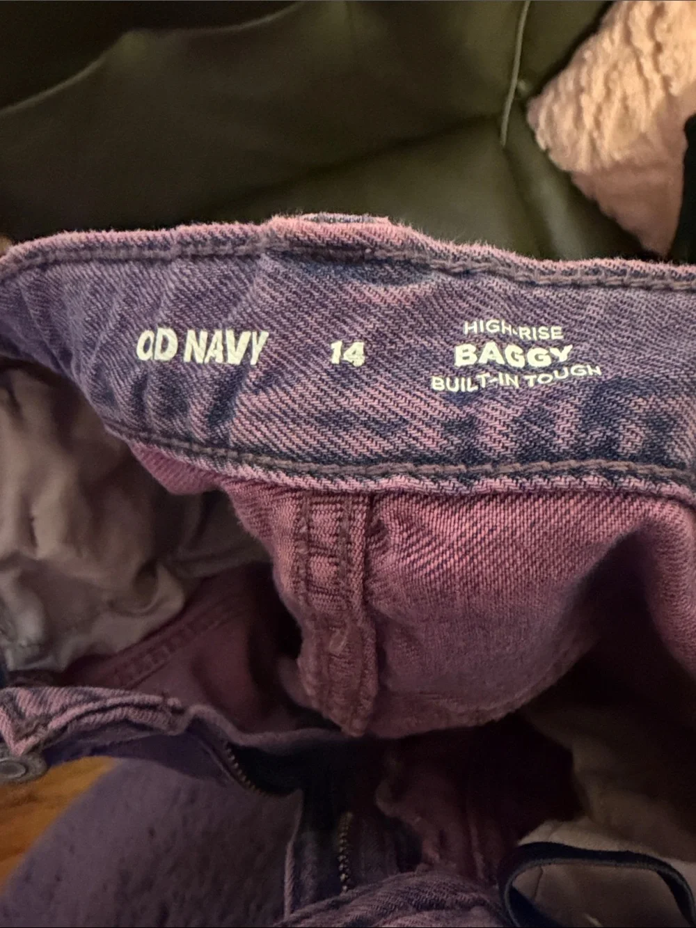 Old Navy Purple Cargo Jeans with Panel Stitching